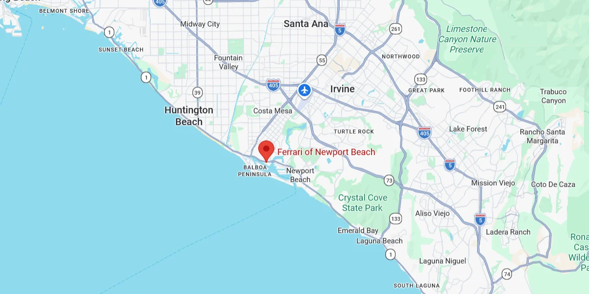 Ferrari of Newport Beach Map